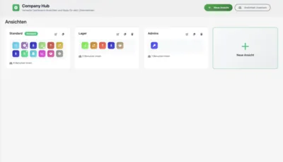 Screenshot anzeigen: Company Hub