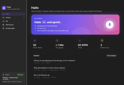 Screenshot anzeigen: Start